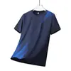 2026 Verão Novo Manga Curta Masculina Fina Seda de Gelo Respirável Esportiva Casual Moda Versátil Secagem Rápida Camiseta