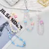 Cordão Personalizado de Gato com Contas DIY Corrente para Celular Kitty Corrente para Celular Acrílico Original Coração de Menina Círculo Menina Doce Fofa