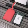 Etiqueta de equipaje de viaje de cuero PU Cultural y Creativa Danza del León Cubierta de Protección de Privacidad Etiqueta de Registro de Check-In Tarjeta de Etiqueta Etiqueta de Equipaje de Cuero