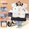 Capa de Para-brisa para Veículo Elétrico com Forro de Fleece e Ampliada para Outono e Inverno, à Prova de Chuva, à Prova de Vento, Resistente à Sujeira, Tecido de Memória, Capa à Prova de Vento para Veículo a Bateria