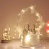Luzes de corda LED luzes de fio de cobre botão caixa de bateria Caixa de presente de decoração de Natal flores luzes de cozimento fio de cobre corda de luz decorativa