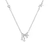 Collar de Lazo de Diamante Brillante para Mujer, Lujoso y Sofisticado, Cadena para Clavícula con Forma de Estrella, Versátil y Fresco, con Colgante de Circonita