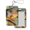 Portatarjetas de los Ocho Inmortales Lu Dongbin Zhongli Qian para tarjetas de estudiante, insignias escolares, tarjetas de comedor, tarjetas de acceso, credenciales de trabajo e identificaciones con cubierta deslizante