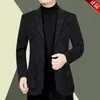 Chaqueta de Traje Gruesa de Peso Pesado para Hombre para Otoño e Invierno, Nueva Chaqueta Gruesa Casual de Lana para Hombres de Mediana Edad, Chaqueta de Papá