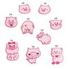 Computador bordado bonito rosa leitão bordado adesivos de pano desenhos animados animal pano adesivos sapatos chapéus saco diy adesivos patch