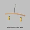 Cabides de Madeira Maciça Natural Sem Pintura para Lojas de Roupas Femininas, Antiderrapantes e que Não Marcam, Adequados para Lojas de Roupas, Podem Ser Impressos com Logo, Atacado