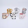 Calcomanía de Animal de Cerámica Taza de Café de Cerámica con Forma de Animal Taza de Animal 3D Linda