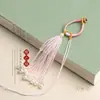 Pingente de Bolsa Chaveiro Borla DIY Destacável Estilo Antigo Multicolor Translúcido Brocado Song Contas Pulseira de Borla