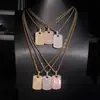 Nuevo collar colgante rectangular brillante con incrustaciones de plata esterlina S925 Mosan transfronterizo de Europa y Estados Unidos, moderno y moderno colgante de hip hop