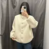 Chaqueta Cardigan de Mujer 26 Estilo Otoño/Invierno Lana de Cordero Sintética Polar Cuello Redondo Manga Larga Cálida Casual Ropa de Abrigo 479616
