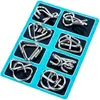 Hebilla intelectual juego de 8 piezas de metal desabrochado juego de 8 piezas nueve cadenas niños estudiante regalo juguetes productos transfronterizos