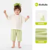 Compra 2 piezas y obtén 3 yuanes de descuento. Conjunto de pijama infantil Dudu, ropa de casa de verano para niños, ropa de verano para niñas pequeñas