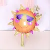 Juguete de arreglo para fiesta de cumpleaños infantil, globo, mini globo de dibujos animados de película de aluminio para push de WeChat, globo Bobo de bola interior, venta al por mayor