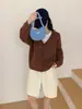 Nuevo cárdigan de punto con cuello en V de un solo botón, estilo perezoso, para Otoño/Invierno 2026, para mujer, corte holgado, adelgazante, suéter abrigo versátil, moderno