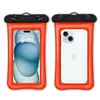 Bolsa Impermeável para Celular com Air Bag e Tela Sensível ao Toque para Natação, Capa Especial para Mergulho e Fotos à Beira-Mar, Estojo Selado para Celular, À Prova d'Água e Anti-Queda