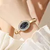 Reloj de Mujer Modelo Nuevo 2026 con Bisel de Diamantes en Oro Rosa, Lujo Ligero, Sensación de Alta Gama, Diseño de Nicho, Reloj con Pulsera Ovalada, Artículo de Venta Caliente