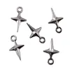 9X15Mm 0.3g Multicolor Comercio Exterior Accesorios para Joyería DIY Estrella Hueca Estrella de Cuatro Puntas Colgante Hecho a Mano