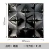 Azulejos Autoadhesivos de Mosaico Metálico Pared de Fondo Azulejos de Acero Inoxidable Pegatinas de Pared Espejo Plateado Azulejos de Pared 3D Negros No