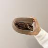 Zapatos de Otoño e Invierno 2026 con Velcro, Zapatos Estilo Birkenstock Engrosados y Forrados de Felpa, Botas de Algodón Cálidas Antideslizantes con Velcro Versátiles