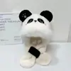 Nuevo Sombrero de Invierno 2025 para Niños Peluche Dibujos Animados Lindo Bebé Niño y Niña Bufanda con Forro Polar Sombrero Integrado con Protección para los Oídos
