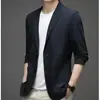 Blazer ligero de verano con protección solar para hombre, blazer versátil de moda casual primavera-verano, chaqueta ultrafina de un solo botón