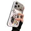 Capa de Celular Disco de Vinil Gato para iPhone 17/16/14 Pro/13 Pro Superfície Espelhada 15 Pro Max 17A