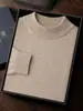 Nuevo Suéter de Punto de Cachemira de Cuello Alto para Hombre Otoño/Invierno Pulóver Suelto Capa Base Suéter Versátil