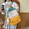 Atacado de Fábrica Mochila Casual de Cor Contrastante Logotipo Personalizado Mochila Escolar para Estudante Estilo Japonês Mochila para Ensino Fundamental Estilo Campus