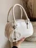 Bolso Bowling plateado de alta gama para mujer 2024 Nuevo Trendy Simple Combinable Bolso de mano Moda Bolso Boston