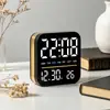 Novo relógio de lâmpada de aquecimento para decoração de casa, relógio eletrônico multifuncional com imitação de grão de madeira, despertador eletrônico LED, best-seller transfronteiriço 8061