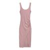 Vestido sexy plisado con abertura en la cadera para mujer, verano 2023, nuevo, ajustado, de longitud media