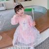 Vestido de princesa Aisha de manga larga de otoño para niñas, vestido de Aisha de Frozen para niñas, vestido de malla de súper hada para niñas