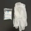 Guantes desechables de PVC de calidad de exportación, empaquetados individualmente en inglés, para catering, limpieza, tareas del hogar y accesorios para botiquines de primeros auxilios.