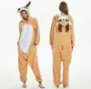 Pijama de una pieza de animal de dibujos animados para adultos Otoño e Invierno Franela Panda Dinosaurio Masculino y Femenino Triceratops León Cielo Estrellado Pegaso