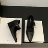 Zapatos Mary Jane retro de punta para mujer, negros, con una sola tira y tacón grueso, adecuados para ir al trabajo, estilo francés, cómodos para los pies, tacones de 7 cm