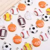 Colgantes de Bola de Pedrería con Goteo de Aceite de Aleación Ecológica Colgantes Hechos a Mano Colgantes de Pelota Deportiva Coloridos de Venta Caliente Transfronteriza