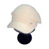 Gorro de Punto de Pelo de Conejo para Mujer en Otoño e Invierno, Gorro de Lana Peludo, Gorro Baotou Cálido de Alta Resistencia, Gorro Boina de Pico de Pato, Cara Pequeña