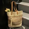 Bolso Tejido de Paja Inspirado en Diseño Transfronterizo para Mujer, Nuevo Bolso de Hombro de Moda Primavera 2026, Bolso de Playa Tejido para Vacaciones