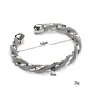 Moda transfronteriza Europa y Estados Unidos Pulsera tejida de acero de titanio en forma de C para mujer Pulsera exagerada mixta de alta calidad Salida de fábrica