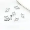 Pulseira colar com pingente duplo de cruz em zircônia microincrustada de cobre banhado a ouro 18k, acessórios de joalheria DIY D44