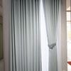 Cortinas Jacquard de Chenille com Folha de Ouro Blackout Total Creme Proteção Solar e Isolamento Térmico Dobras Coreanas Moldagem em Alta Temperatura Estilo Escandinavo Embossado