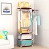 Cabide Simples Yaruifan Cabide de Chão com Montagem de Tubo de Aço Espessado, Rack de Armazenamento Moderno Minimalista