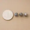 Prata Esterlina S925 Vintage Personalizado Vazado Quadrado Flor-Shaped Contas Espaçadoras Contas Lanterna Contas para Fio Corda Trançada Acessórios para Joias