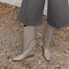 Hogar Zijin ~ ¡Cool para el juego callejero! Botas de Moda Retro Antiguas Pero Botas Altas Hasta la Rodilla Botas Rectas de Caballero
