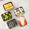 Caja de Almacenamiento de Alimentos de Acero Inoxidable Transfronteriza con Tapa, Caja Conservadora de Sabor, Bandeja para Platos Fríos, Bandeja para Guarniciones, Caja Rectangular de Almacenamiento para Preparación de Alimentos, Lonchera