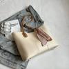 Bolsa High-end 2023 Nova Cor Sólida Moda Tote Bag Mulheres Grande Capacidade Commuter Bag Bolsa de Ombro Texturizado