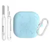 Funda protectora de silicona adecuada para Samsung Buds4/Buds4Pro con patrón de grabado floral, funda suave Bluetooth anticaídas