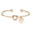 Pulsera Nudo Romántico Europeo y Americano Transfronterizo Nudo de Amor para Dama de Honor Personalizada con 26 Letras Moda Elegante Joyería para Parejas para Mujeres