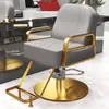 Nuevo Modelo de Silla de Peluquería Reclinable para Corte de Cabello y Afeitado, Asiento Engrosado, Giratoria y de Altura Ajustable, Acero Inoxidable, para Peluquería y Tintes