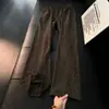 Pantalones de chándal casuales con estampado completo color café melanoid para hombre, Otoño, Marca de moda, Estilo perezoso, Caída, Pierna recta, Holgados, Pierna ancha